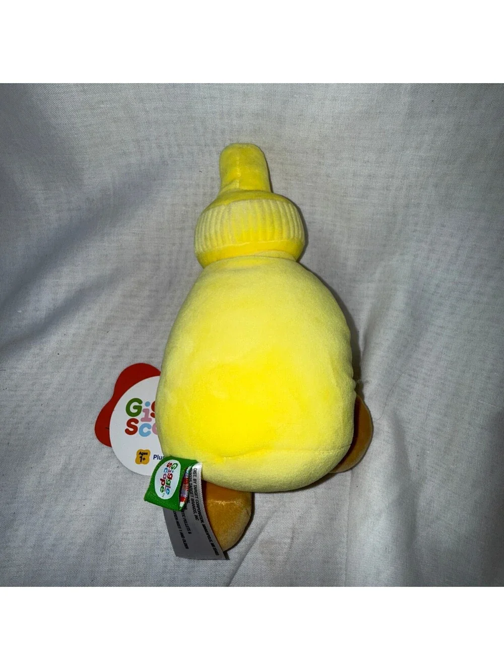 GiggleScape Mustard Bottle Plush 9” Yellow Food Toy Target Exclusive NWT